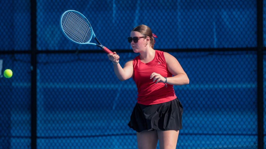 Lawrence, Free State girls tennis in quad at Rock Chalk Park-15