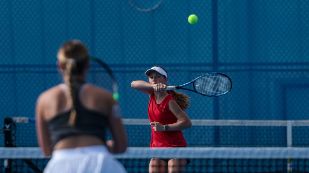 Lawrence, Free State girls tennis in quad at Rock Chalk Park-20