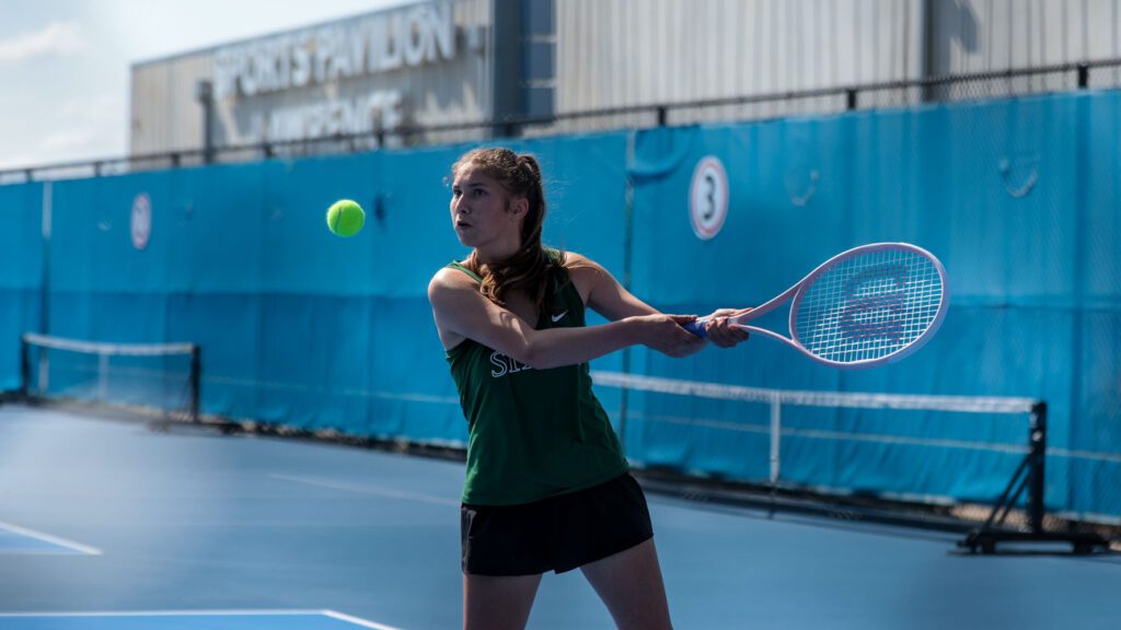 Lawrence, Free State girls tennis in quad at Rock Chalk Park-6