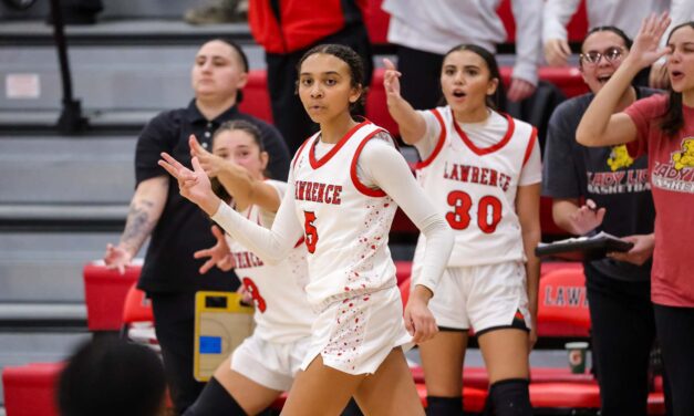 Marley and 3: Lawrence High freshman Doleman drains 3-pointer at the buzzer to deliver 49-47 win over Shawnee Mission Northwest in girls basketball sub-state semifinals